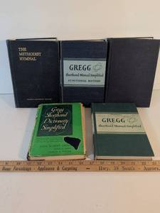 lot 76 image: Gregg Shorthand Manual and Methodist Hymnal Book Collection