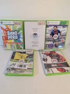 lot 91 image: Xbox 360 Sports and Music Game Bundle - 5 Games