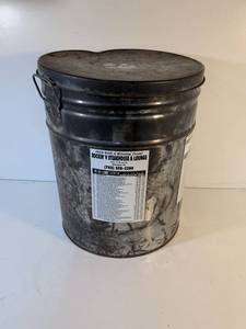 lot 112 image: NASCAR Winston Cup Schedule Metal Bucket with Racing Memorabilia
