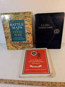 lot 118 image: Military History Book Collection - Civil War Battle Maps and Army Training Materials