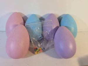 lot 141 image: Large Foam Easter Eggs with Decorative Mini Eggs Collection