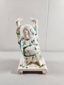 lot 102 image: Ceramic Buddha Figurine with Arms Raised