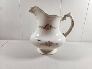 lot 128 image: Johnson Bros England Floral Water Pitcher