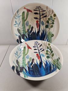 lot 182 image: Hallmark Geninne Zlatkis Desert Botanical Serving Plates Set