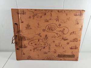 lot 183 image: Western Themed Photo Album with Rope Binding Vintage