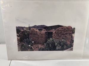lot 191 image: Adobe Ruins Desert Landscape Signed Photograph