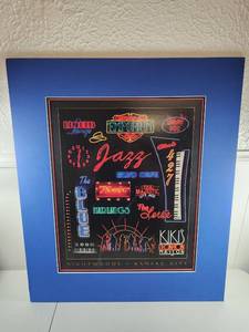 lot 192 image: Kansas City Jazz Club Neon Signs Nightlife Print