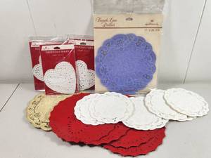 lot 229 image: Hallmark French Lace Doilies Collection Multi-Color Assortment