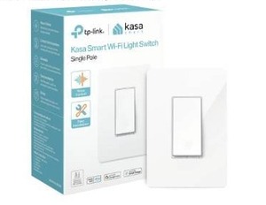 lot 63104 image: Smart Light Switch HS200, Single Pole, Needs Neutral Wire, 2.4GHz Wi-Fi Light Switch Works with Google Home, UL Certified, No Hub Required, White - Retail $12