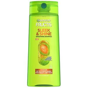 lot 63110 image: Garnier Fructis Sleek & Shine Shampoo for Frizzy, Unmanageable Hair - 22 fl oz Sulfate-Free, Paraben-Free, Vegan, Contains Argan Oil - Retail $21