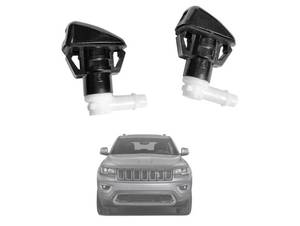 lot 63155 image: 68260443AA Premium Wiper Washer Nozzles Fit for 2011-2023 Jeep Grand Cherokee WK2 WL Windshield Washer Fluid Jet Nozzle Easy to Install 2 Pack, Ref 55372143AB, Grand Cherokee Washer Accessories - Retail $13