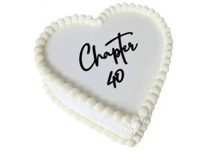 lot 63156 image: Chapter 40 Birthday Cake Topper - Acrylic 40th Party Decoration (missing 40) - Retail $6