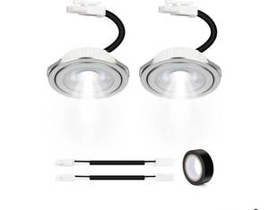 lot 63166 image: ON-E01-32 Range Hood Light Bulbs Replacement, 12V DC 3W Cooker Hood LED Light Bulbs, Energy Efficient, Long Lifespan, Heat-Resistant Aluminum for Better Heat Dissipation, 6000K Cold White, 2-Pack - Retail $12
