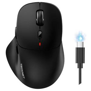 lot 63178 image: TECKNET Wireless Mouse Bluetooth 5.03.0 & 2.4G Rechargeable, Silent Clicks, Adjustable 4800 DPI, 6 Buttons, Ergonomic Design, Bluetooth Mouse for Laptop, Computer, iPad - Retail $17