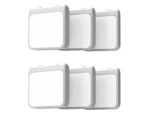 lot 63185 image: Plug-in Led Night Light with Auto Dusk to Dawn Sensor, Adjustable Brightness and Color, Warm White, Cool White Lights for Bathroom, Hallway, Bedroom, Kids Room, Kitchen, Stairway, 6 Pack - Retail $15