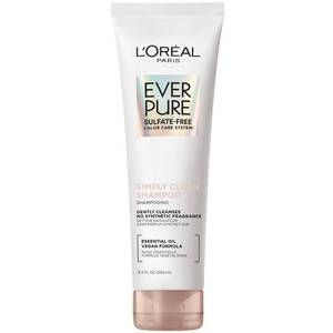 lot 63200 image: LOreal Paris EverPure Sulfate-Free Simply Clean Shampoo with Essential Oil - 8.5 fl oz - Retail $13