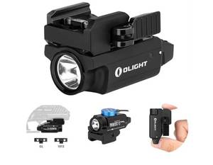 lot 63238 image: OLIGHT PL-Mini 2 Valkyrie Compact Weaponlight, 600 Lumens Tactical Flashlight with Magnetic USB Rechargeable Built-in Battery and Adjustable Rail Mount, Fits GL and 1913 Picatinny Rails - Retail $60