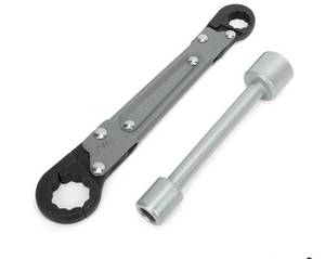 lot 63250 image: Holdly Plumbing Tools Angle Stop Wrench Kit �� Adjustable Wrench Professional Plumber Tools for Installing New Compression Angle Stops and Removing Compression Rings-Silver Tool Kit (1 pcs) - Retail $15