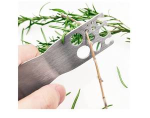 lot 63262 image: Stainless Steel Herb Stripping Tool with 10 Holes - Retail $7