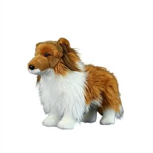 lot 63263 image: Realistic Shetland Sheepdog Border Collie Dog Plush Toys, Shetland Sheepdog Stuffed Animals Doll, 14  Dog Gift for Kids - Retail $29