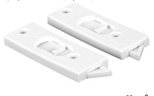 lot 63264 image: Prime-Line F 2599 3-38 In. White Plastic Window Lock with spring-loaded Tilt Latch (Single Pack) - Retail $7