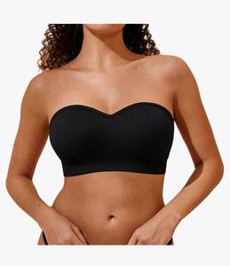 lot 63269 image: Strapless Bras for Women, Summer Breathable Wireless Non-Slip Stretchy Padded Bandeau Everyday Bra (small) - Retail $8