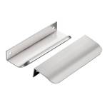 Hardware 10 Pack Silver Cabinet Handles, 4.75 Inch (120mm) Finger Edge Pulls, 3.75 Inch Hole Center, Finger Pulls for Cabinets - Retail: $64