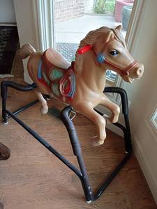 lot 940 image: Vintage Rocking Horse.  43 x 24 x 47