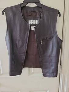 lot 1007 image: Ellen Karen Brown Leather Vest, Womens Size S