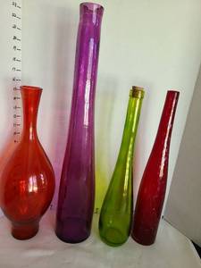 lot 1069 image: Decorative bottles, tallest is 23 in.