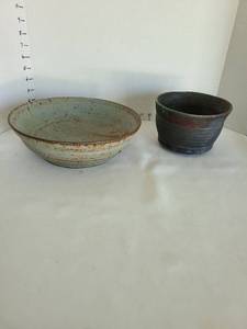 lot 1071 image: Pottery bowls, signed