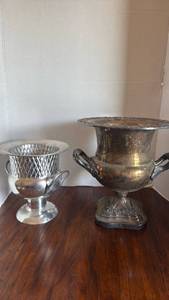 lot 1118 image: Silver Plated and tin Champagne Ice Bucket and Wine Cooler Set