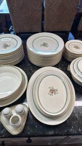 lot 1122 image: Royal Copenhagen Denmark dish set 47 pieces
