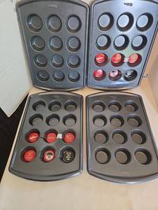 lot 1240 image: Wilton 12-Cup Mini Muffin Pan Set of 4