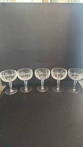 lot 1254 image: Waterford Crystal champagne glasses set of 5