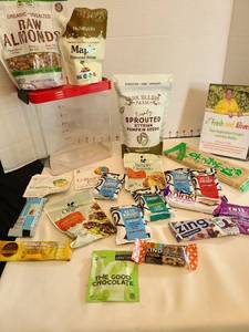 lot 1281 image: Food snacks and a storage container