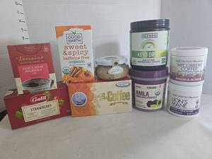 lot 1284 image: Health and Wellness Bundle with Teas, Coffee, and Supplements