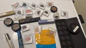 lot 1418 image: Professional Makeup Collection with Eyeshadows and Cosmetics