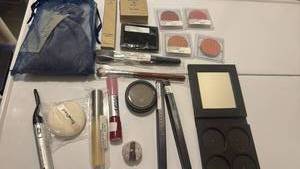 lot 1434 image: Hwated lash curler with Premium Cosmetics Lot - Lip Liners, Eyeshadows, and Makeup Collection