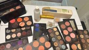 lot 1456 image: Professional Makeup Palette Collection with Eyeshadows and Blush and more