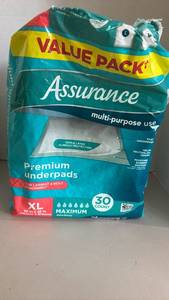 lot 1502 image: Assurance Premium Underpads XL Size already opened