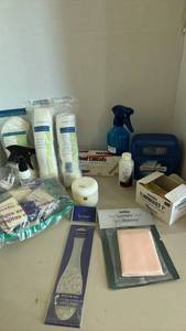 lot 1516 image: Crest white strips, lancets, cotton rounds and more
