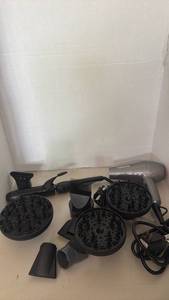 lot 1532 image: BaBylissPRO Hair Dryer with Multiple Diffuser Attachments and  hair curler