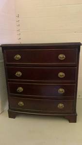 lot 1617 image: Traditional Dark Wood jewelry box 14X13X8