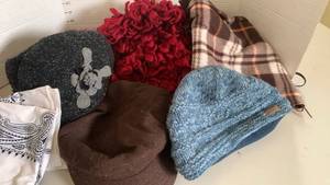 lot 1628 image: Ladies Hats and scarves