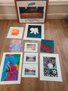 lot 1710 image: Clearwater Indians poster and art class submissions