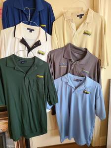 lot 1735 image: Mens Cheney Door Company polo shirts, 2X and 3X.