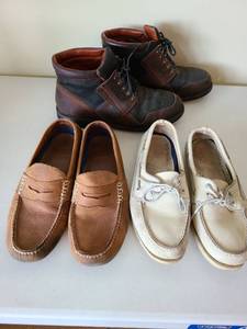 lot 1741 image: Mens soft leather casual shoes, 9.5 D, Dexter Thinsulate hiking boots, size 12