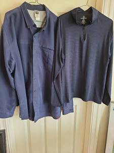 lot 1749 image: North Face XXL and Real Essentials medium mens shirts