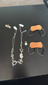 lot 1905 image: Charms, earrings and pendant